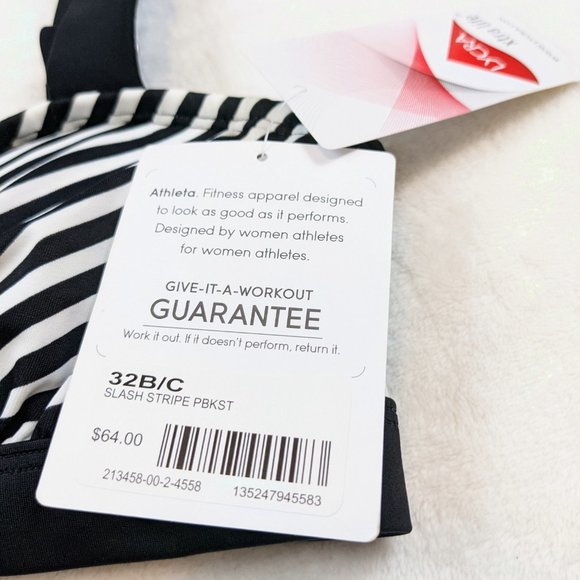 NWT Athleta Bikini Top Slash Stripe Pura 32 B/C - Picture 12 of 14